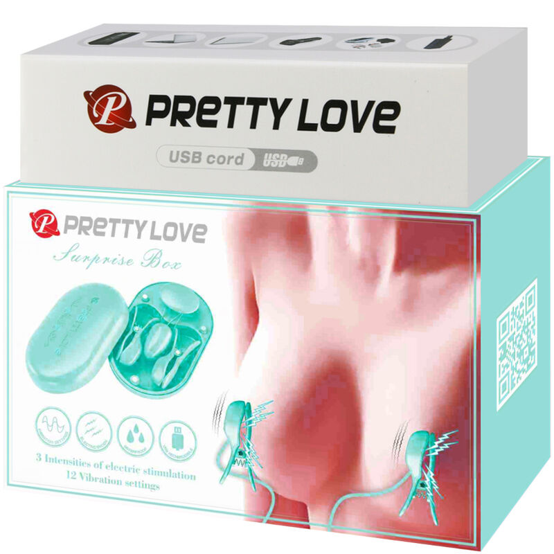 PRETTY LOVE - SURPRISE BOX BLUE ELECTRO STIMULATION TWEEZERS - NOCTURNA DESIRES