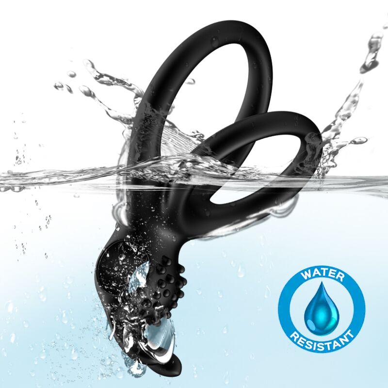 ARMONY - TRAVELER DOUBLE VIBRATOR RING FOR COUPLES RABBIT BLACK - NOCTURNA DESIRES