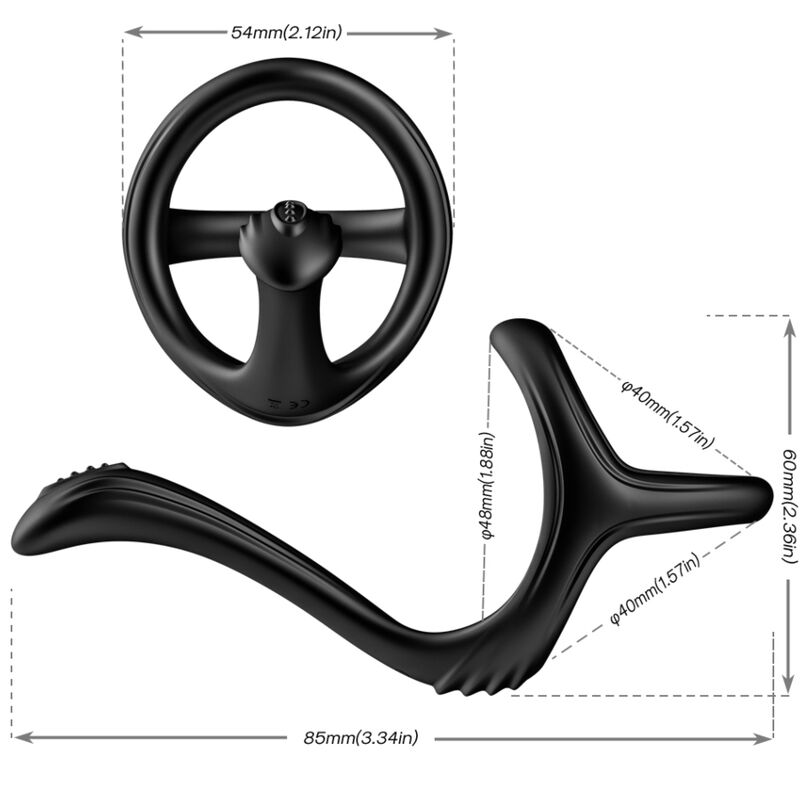 ARMONY - TREASURE DOUBLE ANAL RING BLACK - NOCTURNA DESIRES
