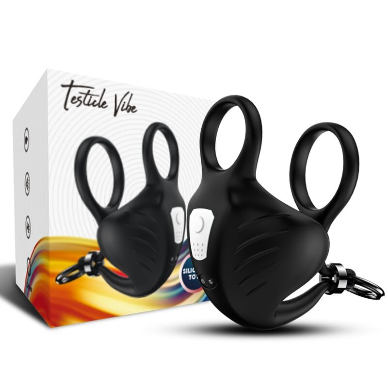 ARMONY - MANTA SCROTUM VIBRATOR RING REMOTE CONTROL BLACK - NOCTURNA DESIRES