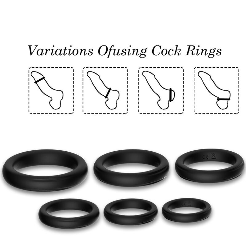 ARMONY - LOCK RINGS SILICONE BLACK - NOCTURNA DESIRES