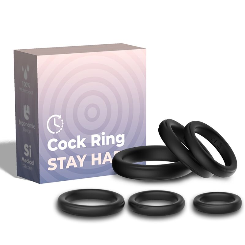 ARMONY - LOCK RINGS SILICONE BLACK - NOCTURNA DESIRES