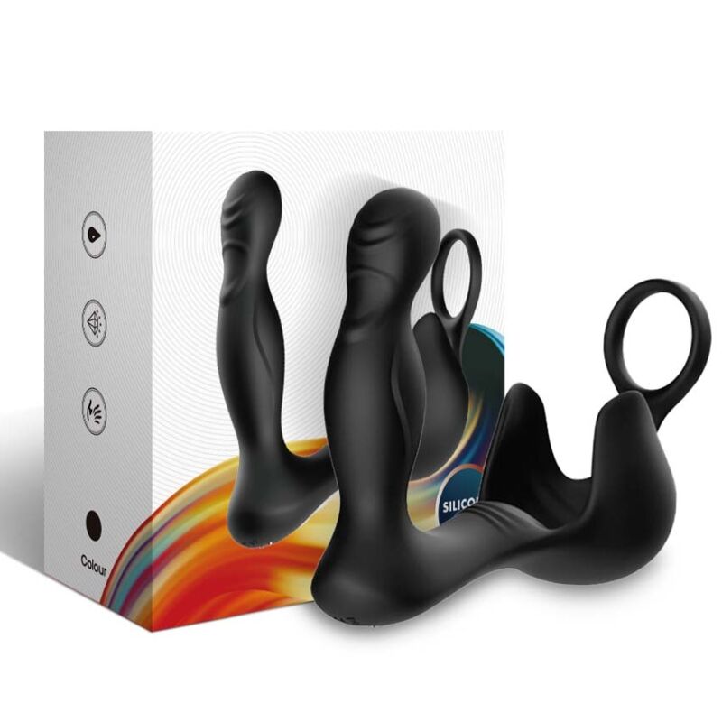 ARMONY - SURROUND VIBRATOR ANAL & STIMULATOR TESTICULOS & RING REMOTE CONTROL BLACK - NOCTURNA DESIRES