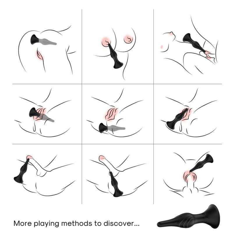 ARMONY - VIBRATOR & ANAL PLUG REMOTE CONTROL BLACK - NOCTURNA DESIRES