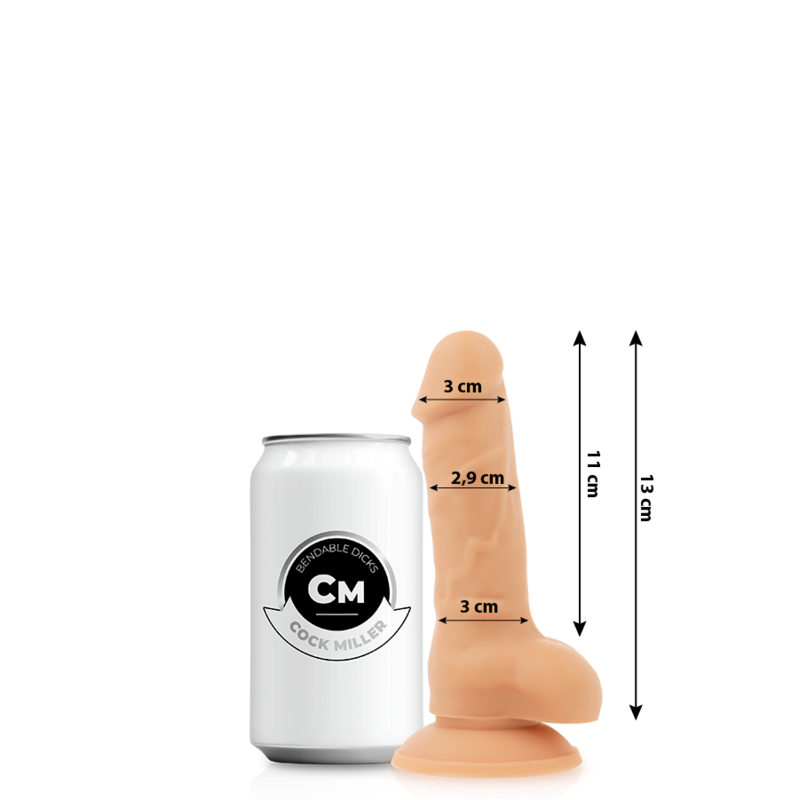 COCK MILLER - SILICONE DENSITY COCKSIL ARTICULABLE 13 CM - NOCTURNA DESIRES