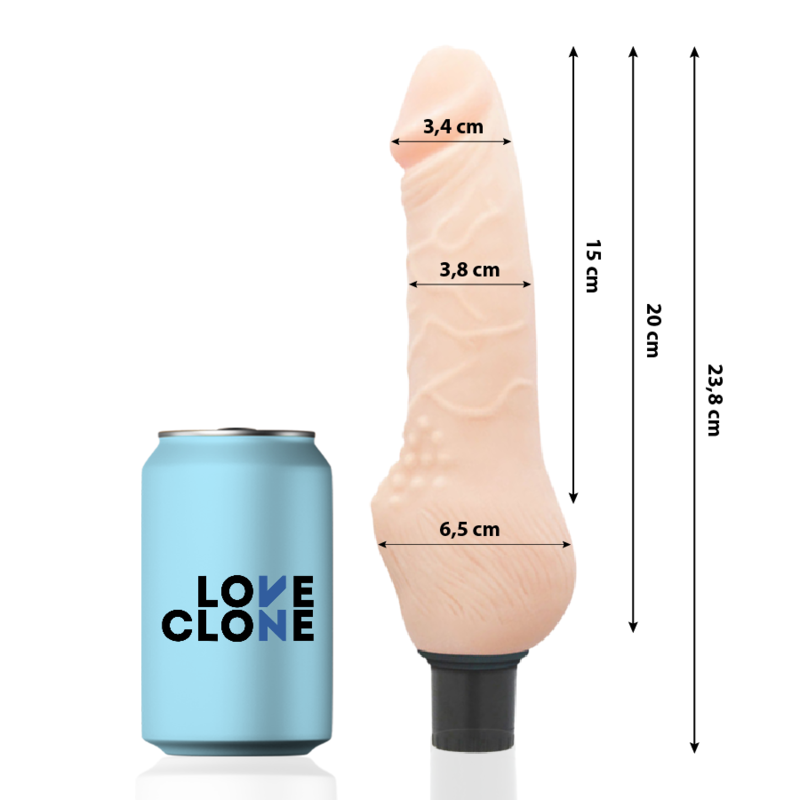 LOVECLONE - DAVEN SELF LUBRICATION REALISTIC 23.8 CM -O- 3.8 CM LOVECLONE NOCTURNA DESIRES