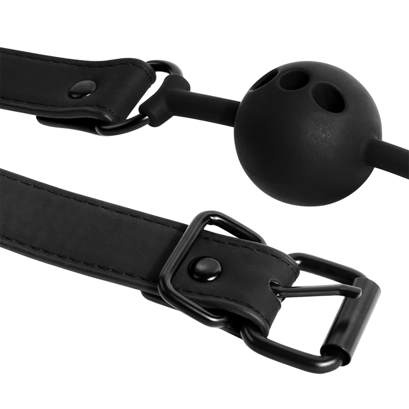 FETISH SUBMISSIVE BONDAGE - BREATHABLE SILICONE BALL GAG - NOCTURNA DESIRES