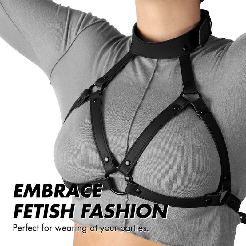 FETISH SUBMISSIVE BONDAGE - ADJUSTABLE CHEST HARNESS - NOCTURNA DESIRES