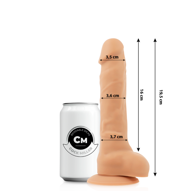 COCK MILLER - DILDO REALISTIC SILICONE DENSITY ARTICULABLE FLESH 19.5 CM - NOCTURNA DESIRES