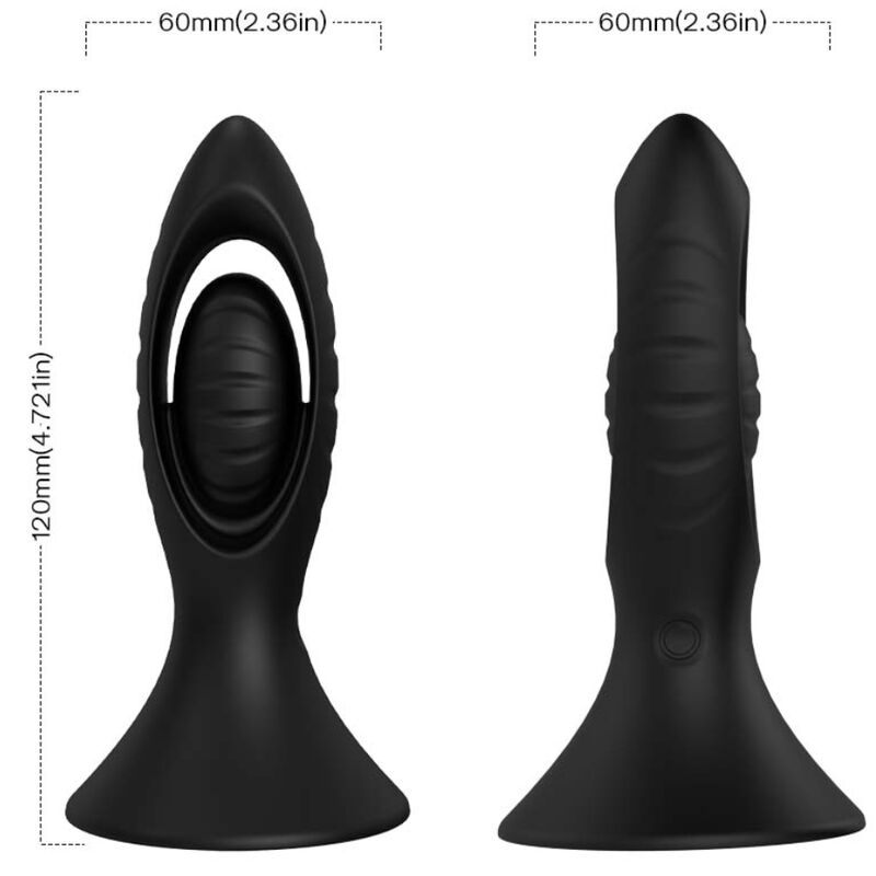 ARMONY - VIBRATOR & ANAL PLUG SILICONE BLACK - NOCTURNA DESIRES