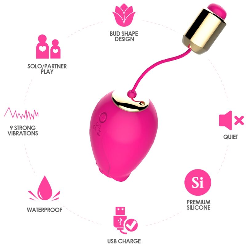 ARMONY - MANDALA EGG VIBRATOR G-SPOT REMOTE CONTROL FUCHSIA - NOCTURNA DESIRES