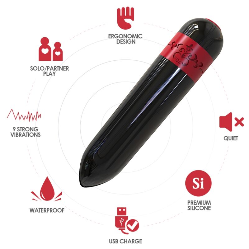 ARMONY - ROCKET VIBRATOR BULLET BLACK - NOCTURNA DESIRES