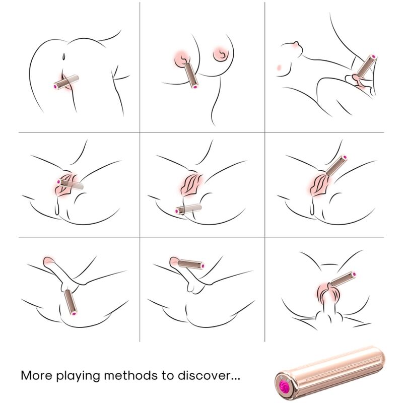 ARMONY - WARHEAD VIBRATOR BULLET REMOTE CONTROL GOLDEN 2 CM X 8.8 CM - NOCTURNA DESIRES
