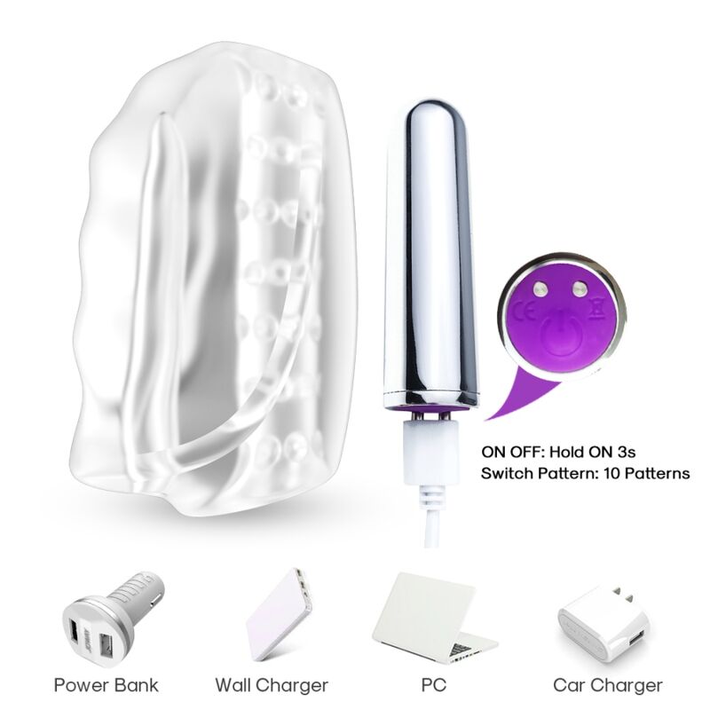 ARMONY - MASTER MASTURBATOR & VIBRATOR TRANSPARENTE - NOCTURNA DESIRES