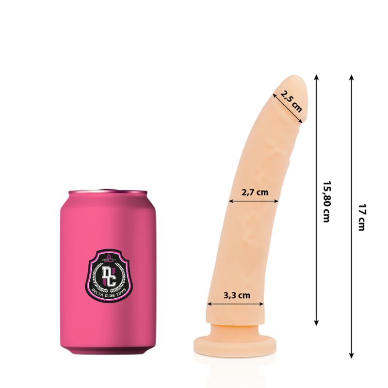 DELTA CLUB - TOYS DILDO NATURAL MEDICAL SILICONE 17 CM -O- 3 CM - NOCTURNA DESIRES