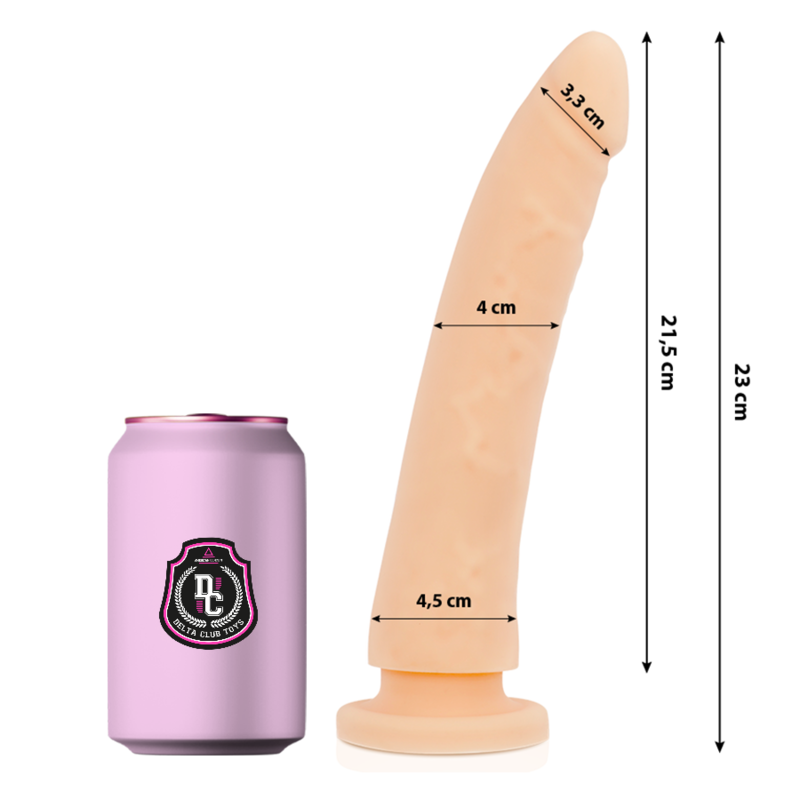 DELTA CLUB - TOYS NATURAL DILDO MEDICAL SILICONE 23 CM -O- 4.5 CM - NOCTURNA DESIRES