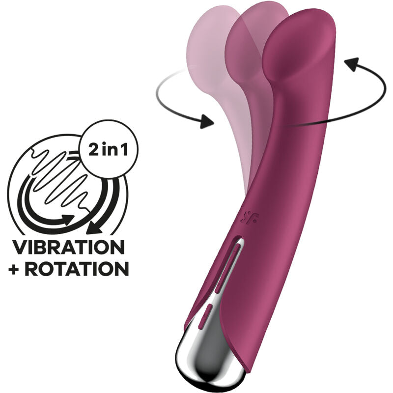 SATISFYER - SPINNING G-SPORT 1 ROTATOR VIBRATOR RED - NOCTURNA DESIRES