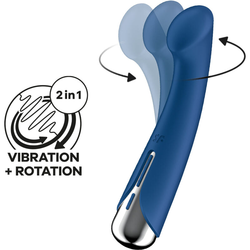 SATISFYER - SPINNING G-SPORT 1 ROTATOR VIBRATOR BLUE - NOCTURNA DESIRES