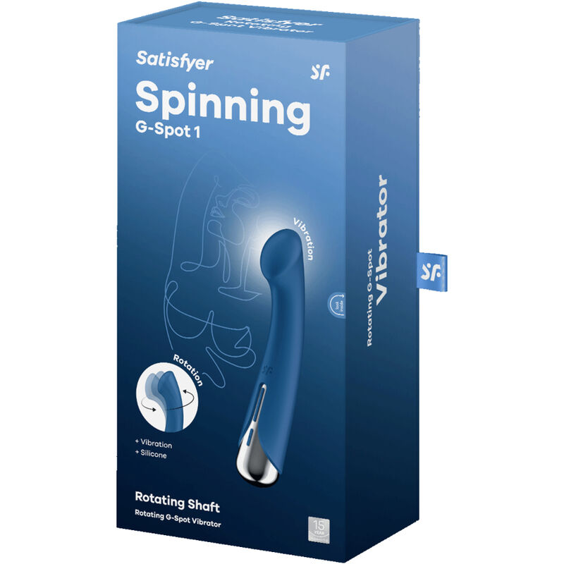 SATISFYER - SPINNING G-SPORT 1 ROTATOR VIBRATOR BLUE - NOCTURNA DESIRES