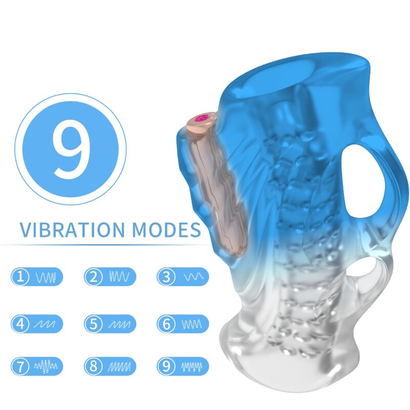 ARMONY - MASTURBATOR FINGER & VIBRATOR BLUE GRADIENT - NOCTURNA DESIRES