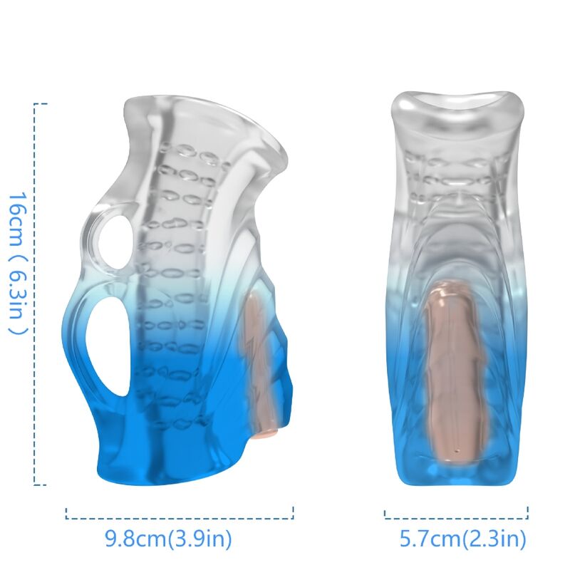 ARMONY - MASTURBATOR FINGER & VIBRATOR BLUE GRADIENT - NOCTURNA DESIRES