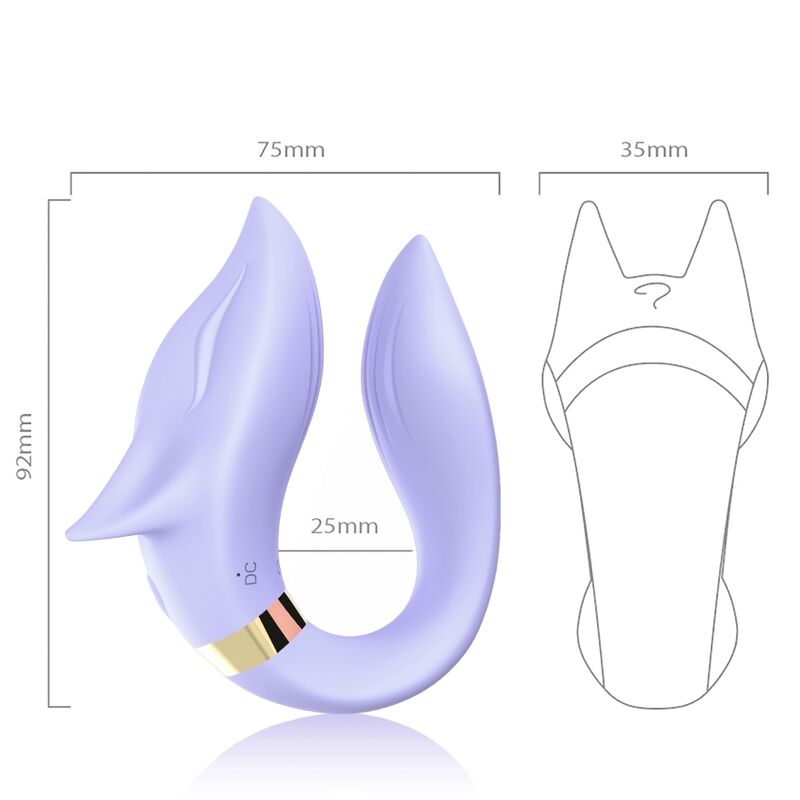 ARMONY - FOX VIBRATOR FOR COUPLES REMOTE CONTROL PURPLE - NOCTURNA DESIRES