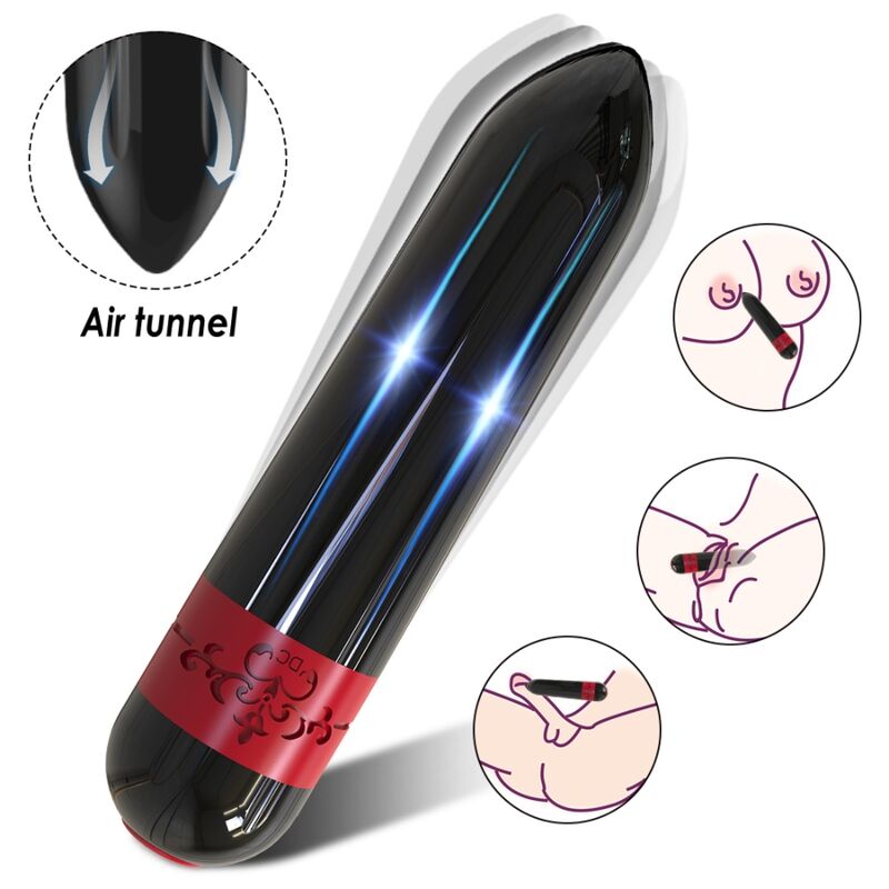 ARMONY - ROCKET VIBRATOR BULLET REMOTE CONTROL BLACK - NOCTURNA DESIRES