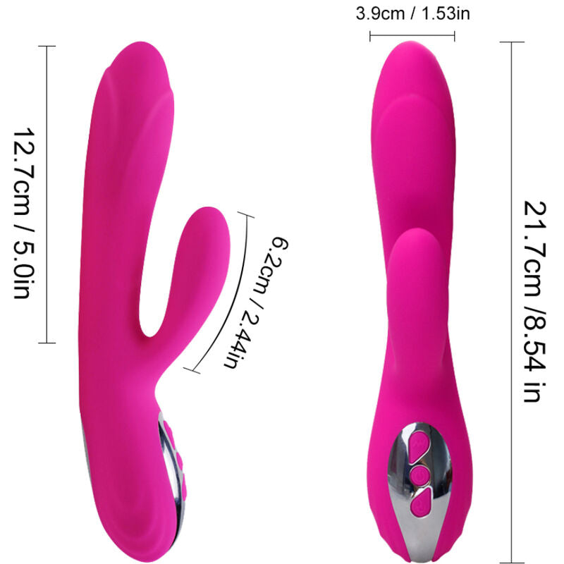 ARMONY - FLEXIBLE VIBRATOR & STIMULATOR WITH FUCHSIA HEAT EFFECT - NOCTURNA DESIRES