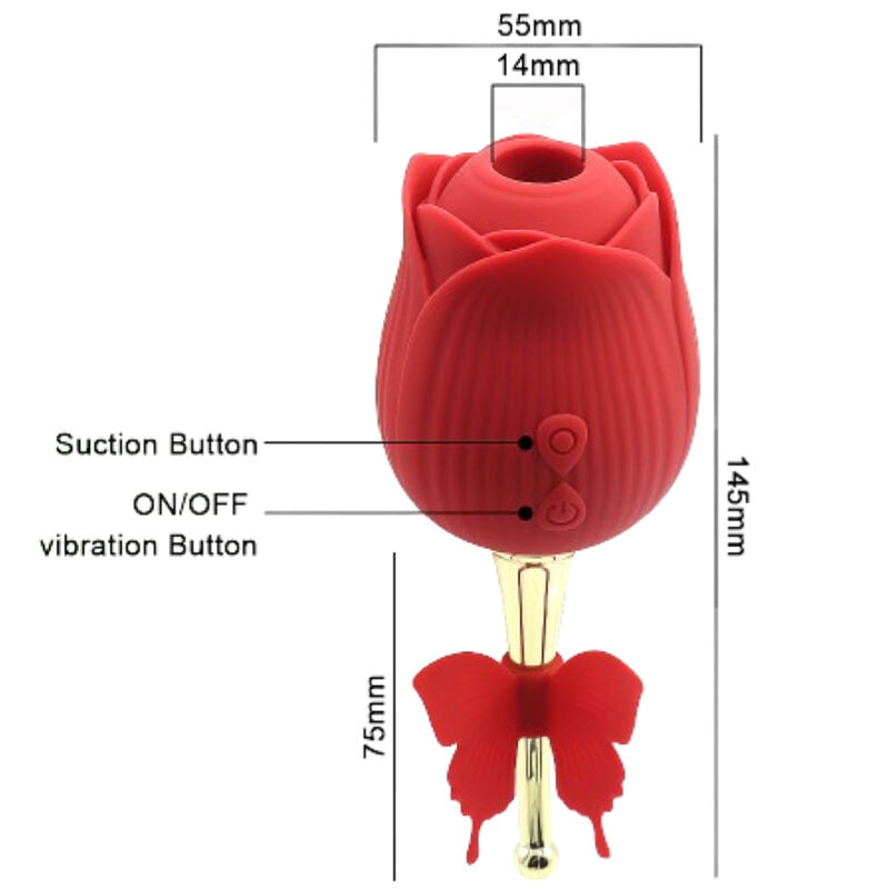 ARMONY - BUTTERFLY FLOWER SUCTION RED - NOCTURNA DESIRES