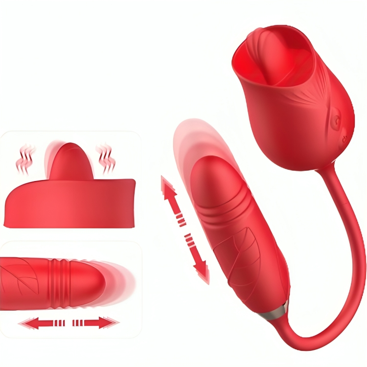 ARMONY - DELIGHT FLOWER VIBRATOR & THRUSTING WITH RED TONGUE - NOCTURNA DESIRES