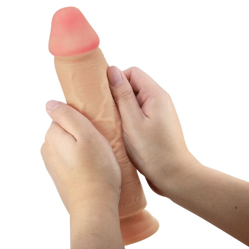 PRETTY LOVE - SLIDING SKIN SERIES REALISTIC DILDO WITH SLIDING SKIN SUCTION CUP FLESH 23.4 CM - NOCTURNA DESIRES
