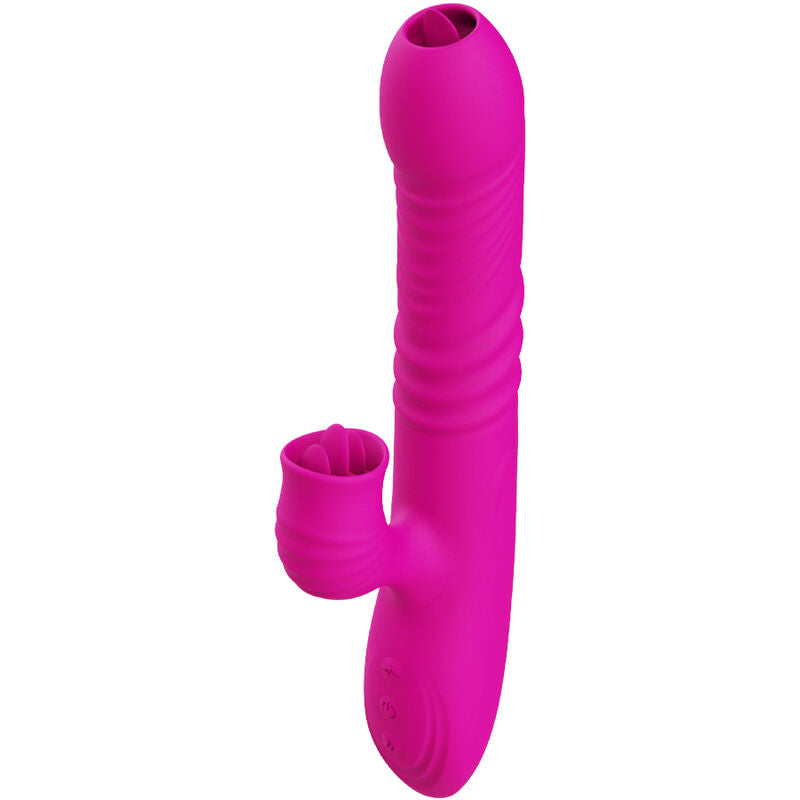 ARMONY - FANNY MULTIFUNCTION DOUBLE TONGUE VIBRATOR FUCHSIA HEAT EFFECT - NOCTURNA DESIRES
