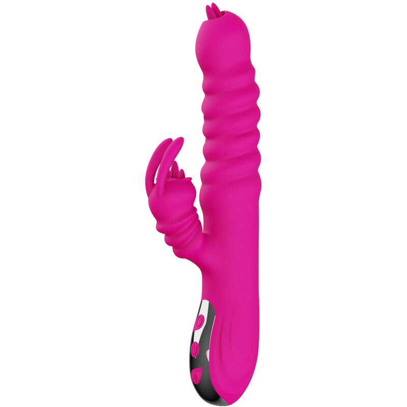 ARMONY - RABBIT DOUBLE TONGUE MULTIFUNCTION VIBRATOR FUCHSIA HEAT EFFECT - NOCTURNA DESIRES