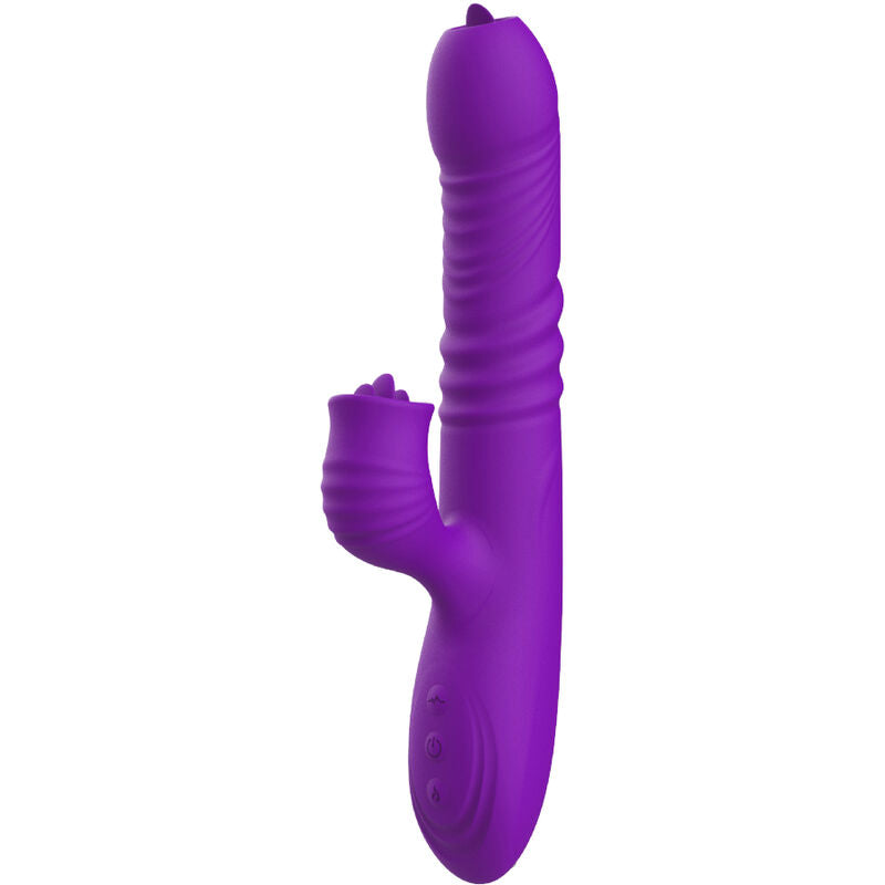 ARMONY - FULLY G SPOT RABBIT VIBRATOR WITH STIMULATING TONGUE VIOLET HEAT EFFECT - NOCTURNA DESIRES
