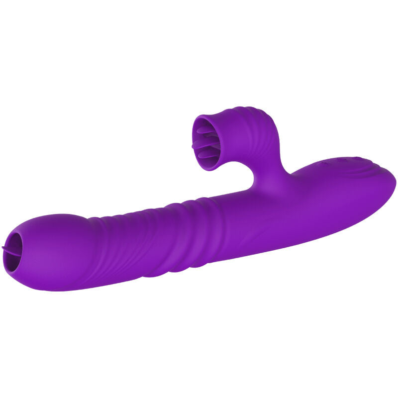 ARMONY - FULLY G SPOT RABBIT VIBRATOR WITH STIMULATING TONGUE VIOLET HEAT EFFECT - NOCTURNA DESIRES