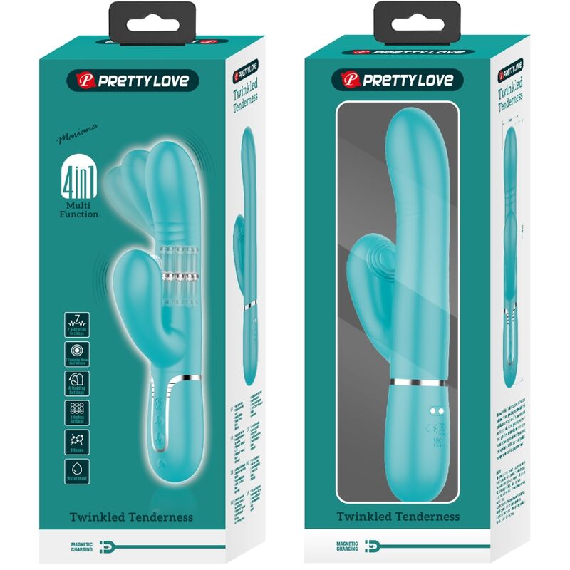 PRETTY LOVE - MULTIFUNCTION G-SPOT VIBRATOR AQUA GREEN - NOCTURNA DESIRES