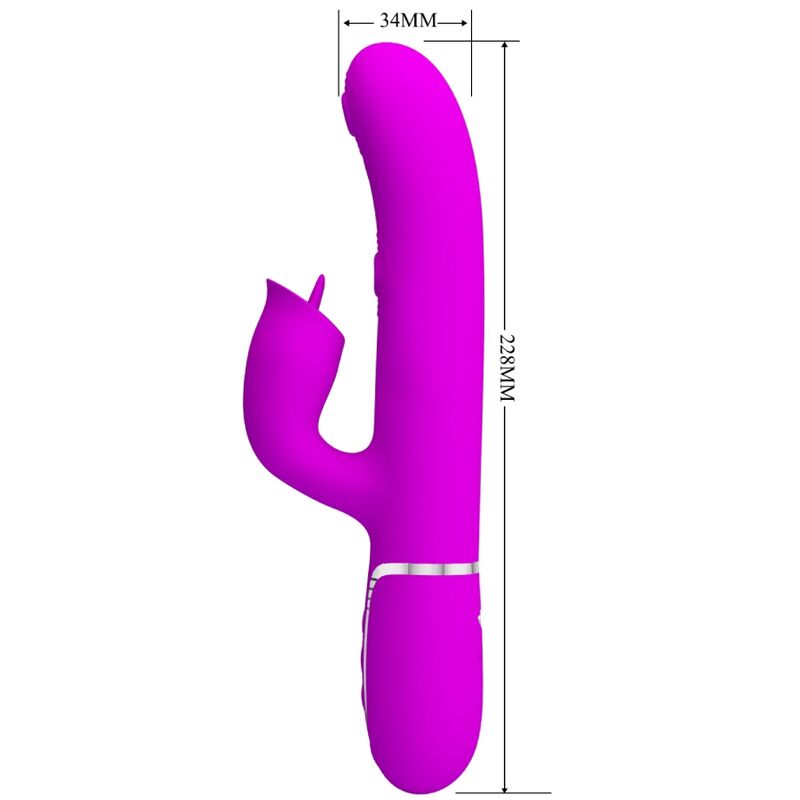 PRETTY LOVE - RABBIT VIBRATOR WITH LICKING FUCHSIA - NOCTURNA DESIRES