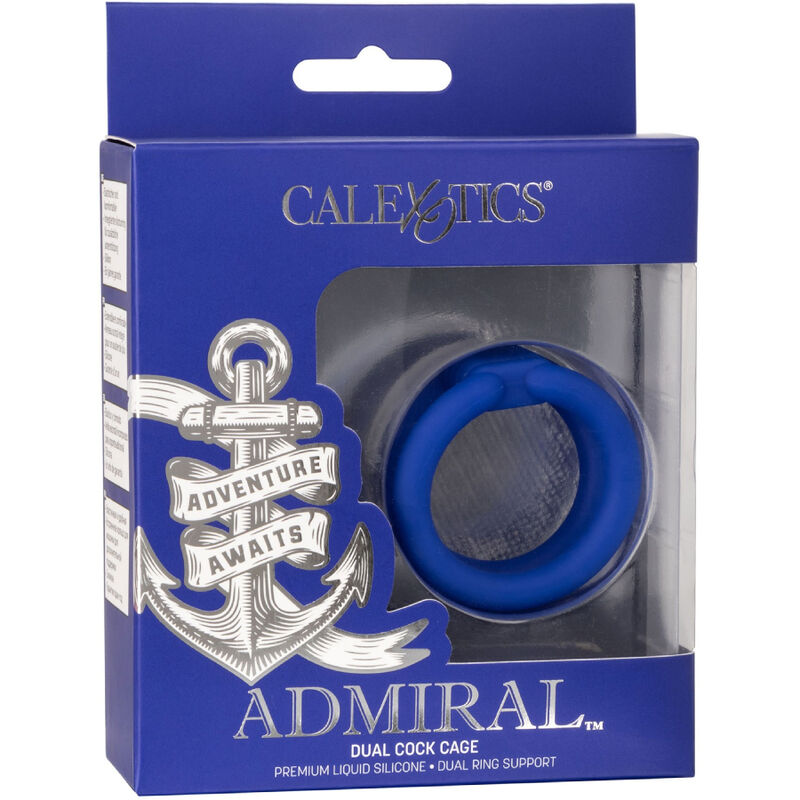 CALEXOTICS - ADMIRAL DUAL COCK CAGE BLUE - NOCTURNA DESIRES