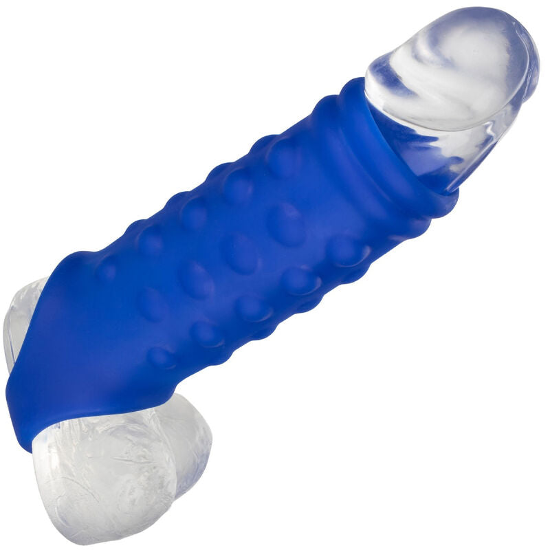 CALEXOTICS - ADMIRAL BEADED PENIS COVER LIQUID SILICONE BLUE - NOCTURNA DESIRES