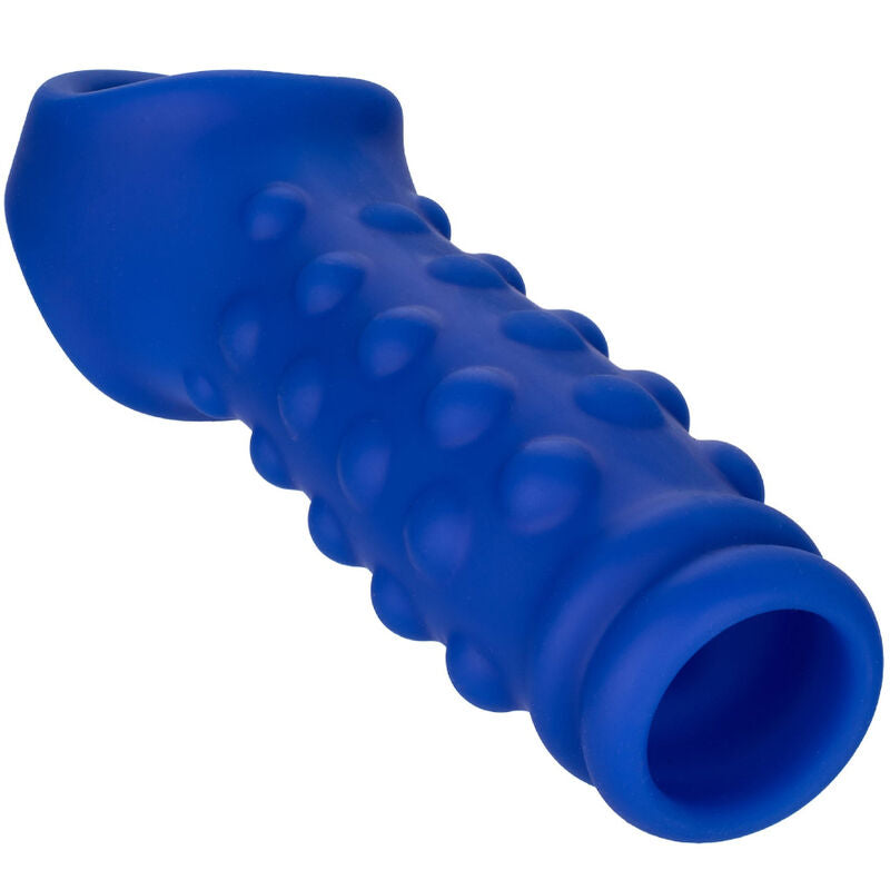 CALEXOTICS - ADMIRAL BEADED PENIS COVER LIQUID SILICONE BLUE - NOCTURNA DESIRES