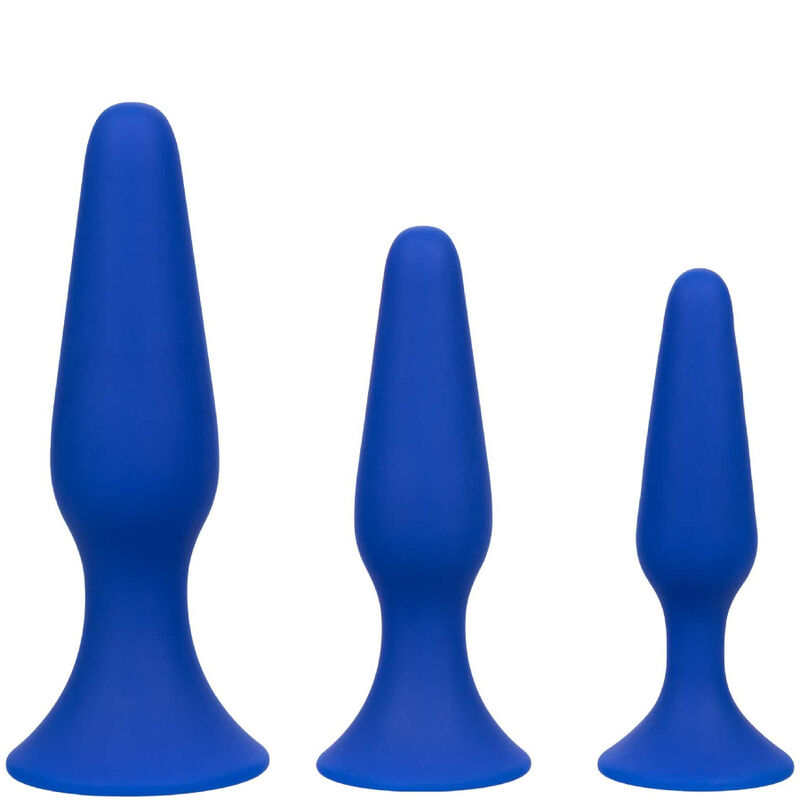 CALEXOTICS - ADMIRAL KIT 3 ANAL PLUG BLUE - NOCTURNA DESIRES