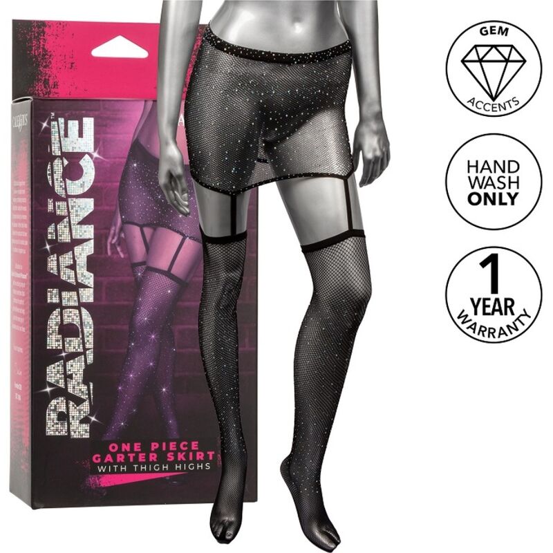 CALEXOTICS - RADIANCE GARTER SKIRT THIGH HIGHS - NOCTURNA DESIRES