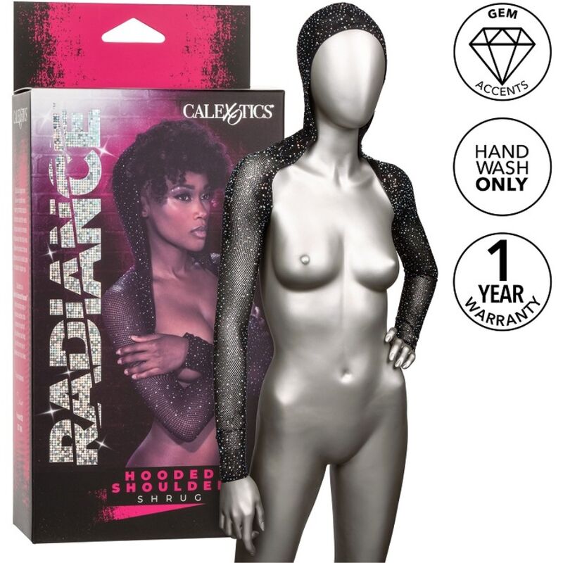 CALEXOTICS - RADIANCE HOODED SHOULDER SHRUG RHINE - NOCTURNA DESIRES