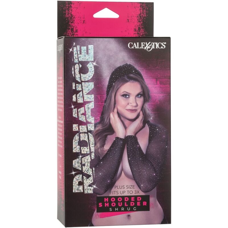 CALEXOTICS - RADIANCE HOODED SHOULDER SHRUG RHINE PLUS SIZE - NOCTURNA DESIRES
