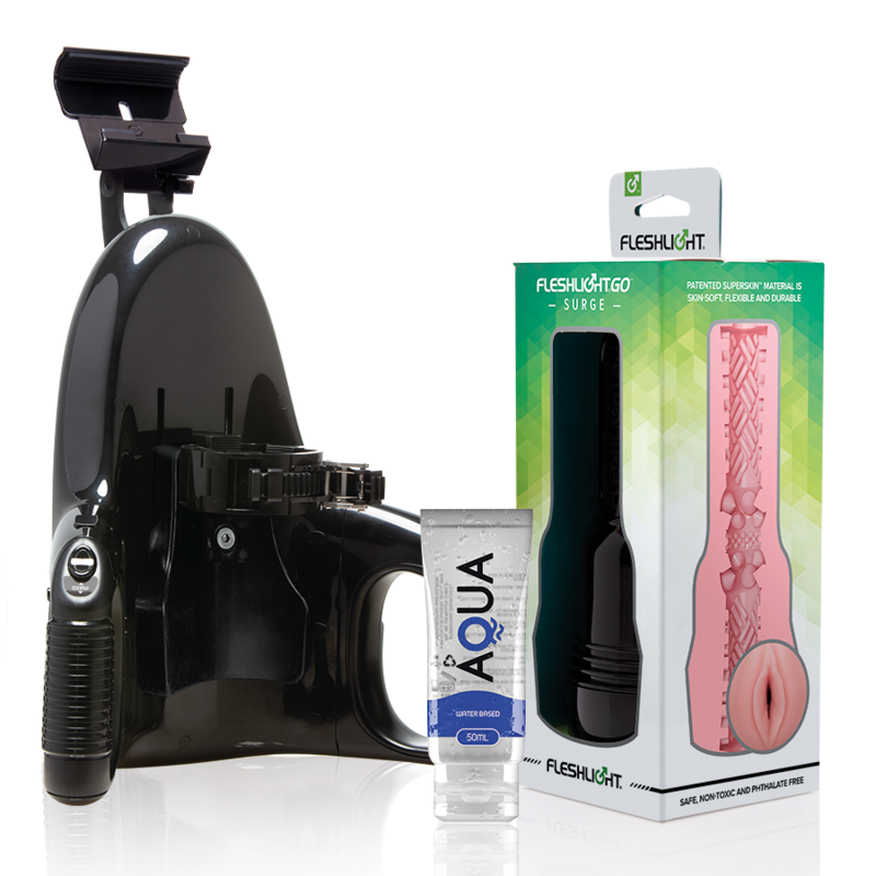 FLESHLIGHT - GO PINK LADY SURGE VAGINA + UNIVERSAL LAUNCH + AQUA QUALITY LUBRICANT 50 ML - NOCTURNA DESIRES
