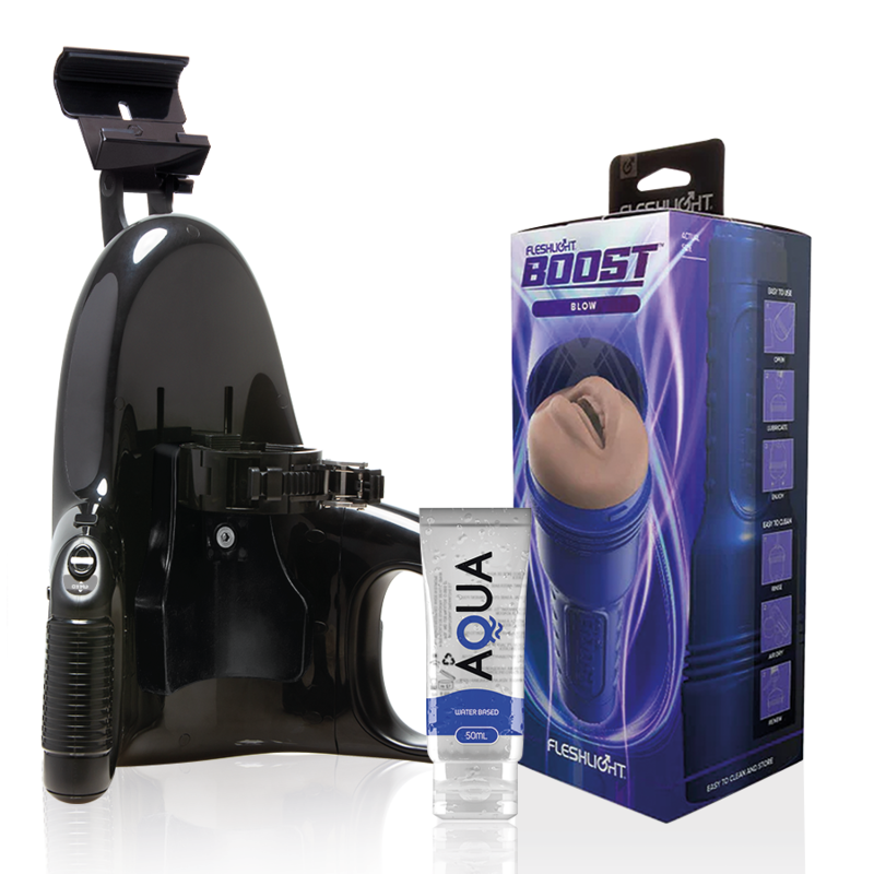 FLESHLIGHT - BLOW LM FLESH RP + UNIVERSAL LAUNCH + AQUA QUALITY LUBRICANT 50 ML - NOCTURNA DESIRES