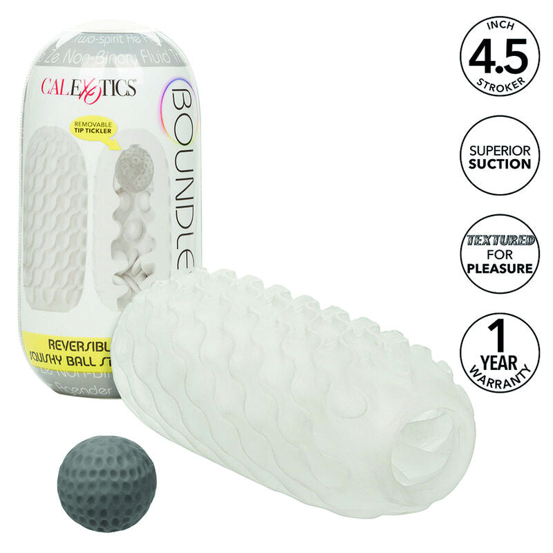 CALEXOTICS - BOUNDLESS REVERSIBLE SQUISHY BALL STROKE YELLOW - NOCTURNA DESIRES