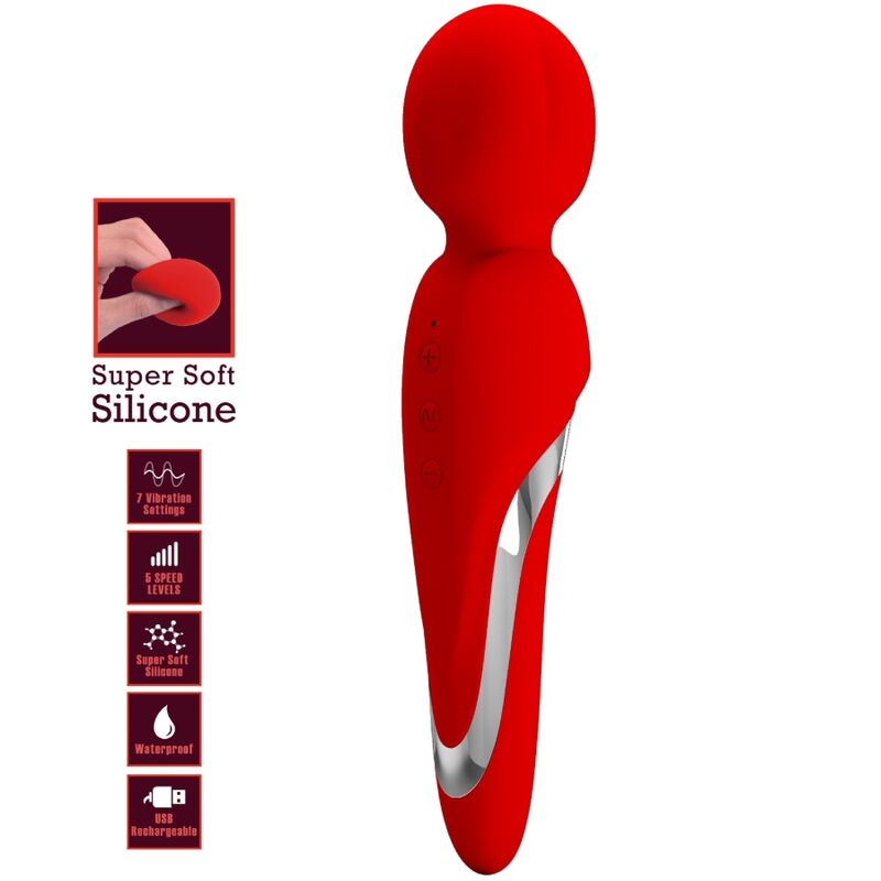 PRETTY LOVE - WALTER VIBRATOR WAND RED - NOCTURNA DESIRES