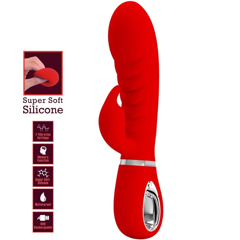 PRETTY LOVE - PRESCOTT MULTIFUNCTION G-SPOT VIBRATOR RED - NOCTURNA DESIRES