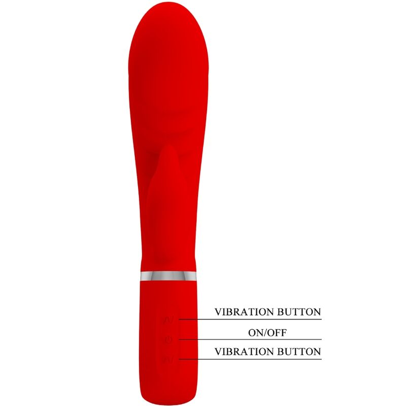 PRETTY LOVE - PRESCOTT MULTIFUNCTION G-SPOT VIBRATOR RED - NOCTURNA DESIRES